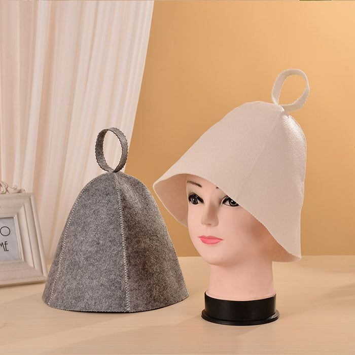Felt Sauna Hat – Heat Resistant Thick Wool Cap for Steam Bath