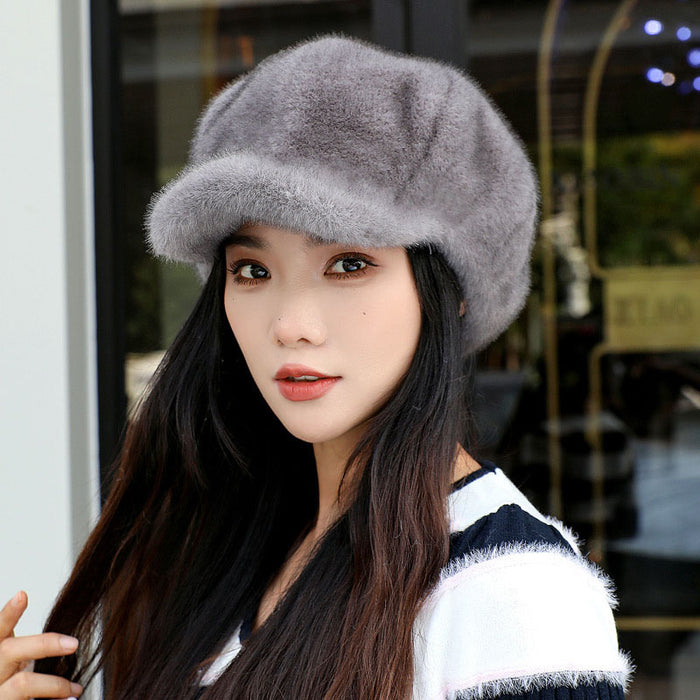 Women’s Fleece Lined Baseball Cap – Winter Hat with Chin Strap