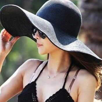 Women’s Wide Brim Straw Sun Hat – Summer Beach UV Protection Hat